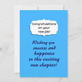 Neuer-Job-Glückwünsche Feiertagskarte