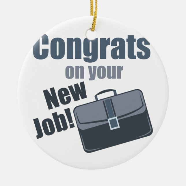 Neuer Job Keramik Ornament (Vorne)