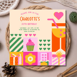 Neuer kubischer Neuling zum Geburtstag Einladung