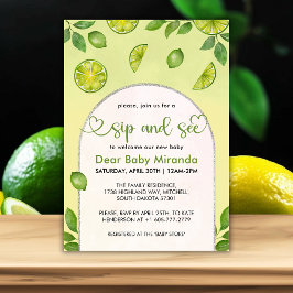 Neuer Limoner Zitrusgeschlechtsneutralsip und Sieh Einladung