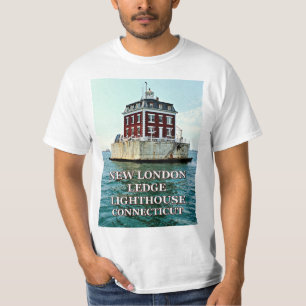 Neuer London-Leisten-Leuchtturm, Connecticut-T - T-Shirt