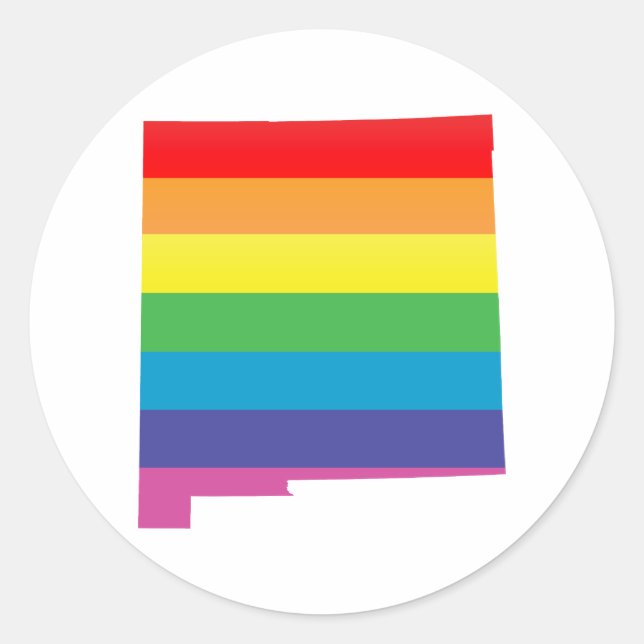 neuer mexico-Stolz. Runder Aufkleber (Vorderseite)