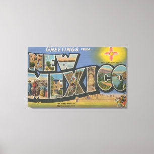 Neuer MexicoLarge Buchstabe ScenesNew Mexiko Leinwanddruck