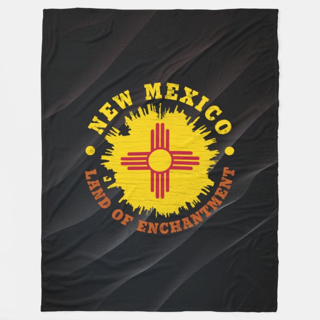 NEUER MEXIKO-STAAT FLAG FLEECEDECKE (Vorderseite)