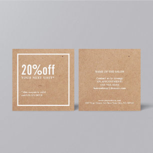 Neuer Minimalistischer Kraftwaschcoupon Rabattkarte