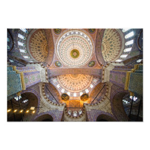 Neuer Moscheen-Innenraum in Istanbul Fotodruck