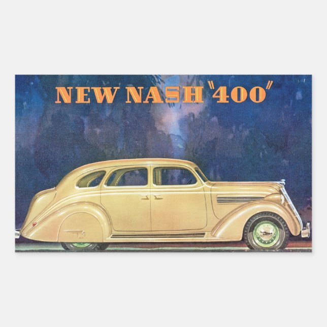 Neuer Nash "400" Rechteckiger Aufkleber (Vorderseite)