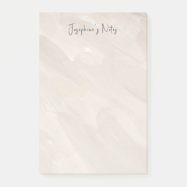 Neuer neutraler Gold-Hintergrund-Name Post-it Klebezettel (Vorderseite)