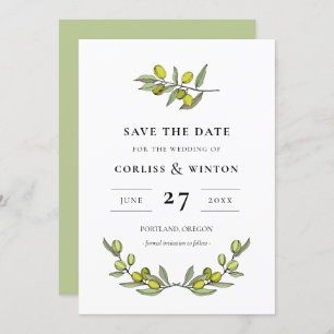Neuer Olivenzweig Save the Date Einladung