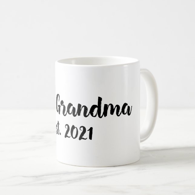 Neuer Oma Est. 2021 Neue Großmütter Kaffeetasse (VorderseiteRechts)
