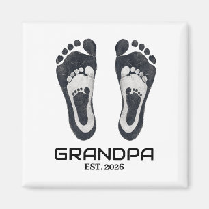 Neuer Opa Baby Fußabdrücke Gründungsdatum Magnet