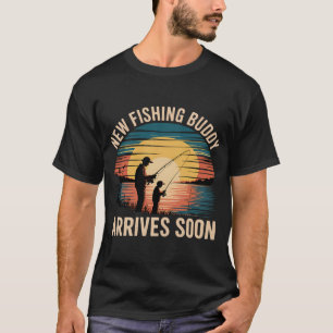 Neuer Papa Ankündigung Vatertag Lustiger Angler-Va T-Shirt