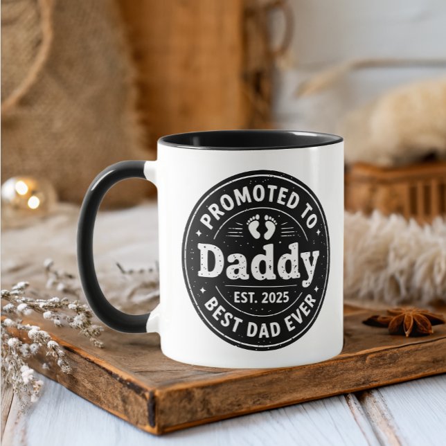 Neuer Papa befördert zu Papa Vater Geschenk einfac Tasse (Von Creator hochgeladen)