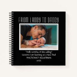 Neuer Papa, der von LADDY zu DADDDY, Custom BLACK Notizbuch