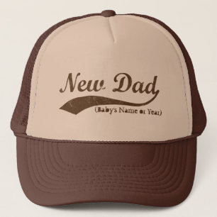 Neuer Papa-Hut, Personalisiert Name oder Jahr Truckerkappe