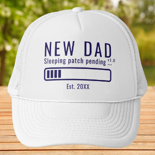 Neuer Papa Schlaf-Patch Fett-Typografie Truckerkappe