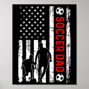 Neuer Papa wird bald Fußball-Papa Retro Amerikanis Poster