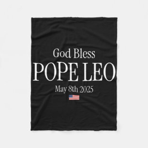 Neuer Papst 2025 Gott segne Papst Leo 8. Mai 2025  Fleecedecke