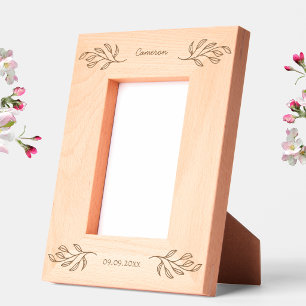 Neuer Personalisierter Babyname Datum Botanische B Geätzte Rahmen