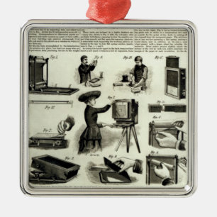 Neuer photographischer Apparat Silbernes Ornament