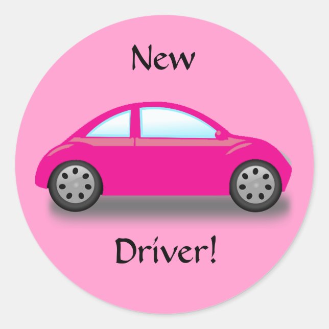 Neuer Pink Car Sticker (Vorderseite)