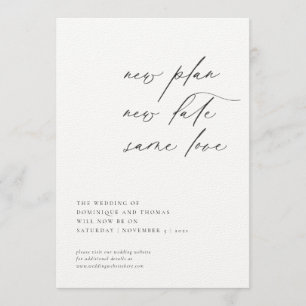 Neuer Plan Neues Datum Gleiche Liebe Planänderung Einladung