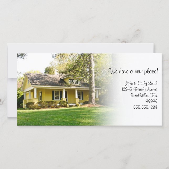 Neuer Platz! Adressenänderung für benutzerdefinier Ankündigung (Vorderseite)