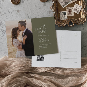 Neuer QR-Code für Olivenöle Save the Date Einladungspostkarte