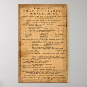 Neuer Querschnitt des Staat von Illinois Poster