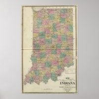 Neuer Querschnitt und Stadtplan von Indiana