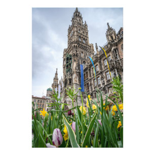 Neuer Rathausturm in München, Deutschland Fotodruck
