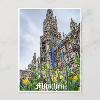 Neuer Rathausturm in München, Deutschland Postkarte
