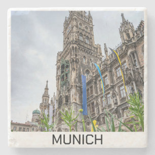 Neuer Rathausturm in München, Deutschland Steinuntersetzer
