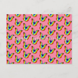 Neuer Regenbogen Happy Valentine's Day Hearts Post Postkarte