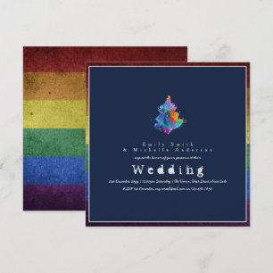 NEUER Regenbogen-Weihnachtsbaum LGBT-Stolz Schwule Einladung