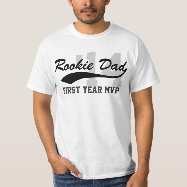 Neuer Rookie-Vater Erster MVP-Vatertag T-Shirt (Vorderseite)