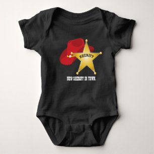 Neuer Sheriff im StadtBabybodysuit Baby Strampler