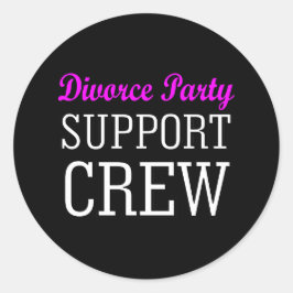 Neuer Single bricht Unterstützung Crew Scheidung P Runder Aufkleber