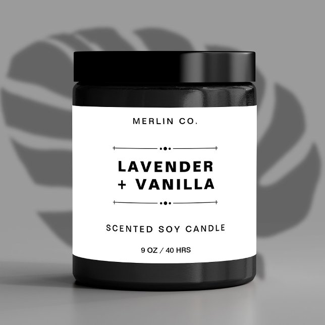 Neuer Sticker für das Label "White Modern Candle P Lebensmitteletikett (Von Creator hochgeladen)