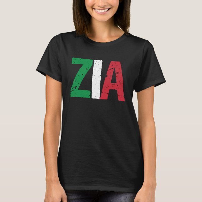 Neuer Tante Italienisch Zia Proud Italienischer Au T-Shirt (Vorderseite)