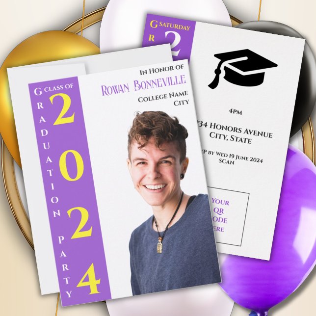 Neuer Text 1 Foto Gelb Lila Schwarz Save The Date (Von Creator hochgeladen)