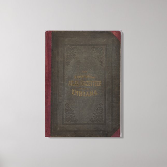 Neuer topographischer Atlas und Gazetteer von Indi Leinwanddruck (Vorderseite)