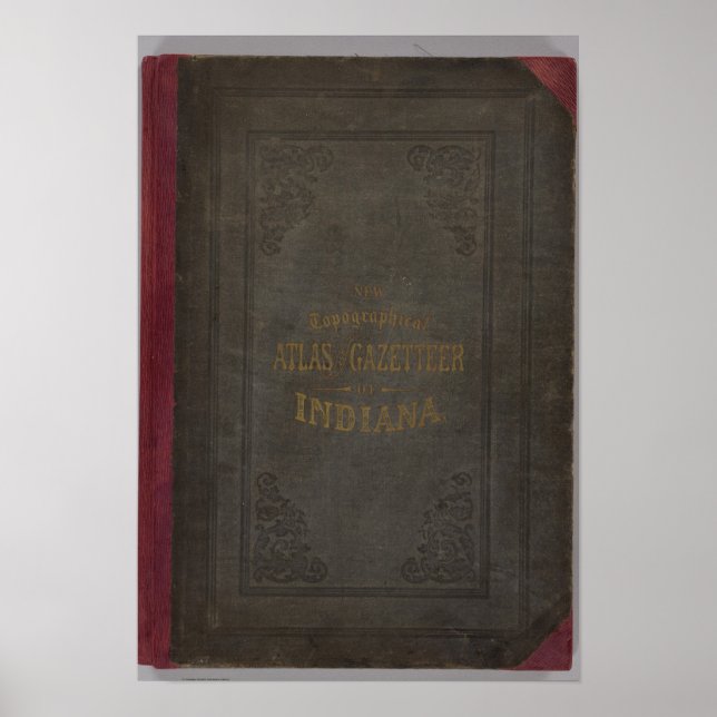 Neuer topographischer Atlas und Gazetteer von Indi Poster (Vorne)