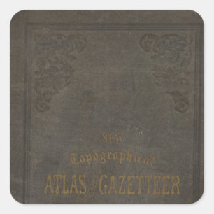 Neuer topographischer Atlas und geographisches Quadratischer Aufkleber