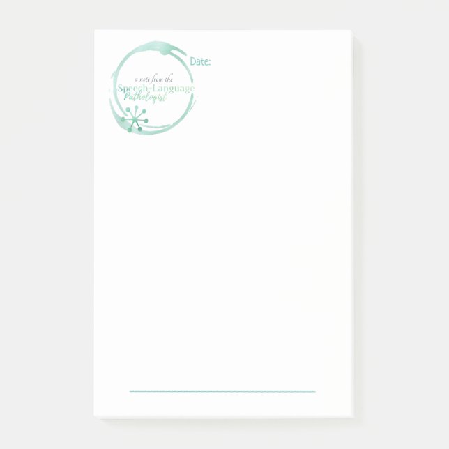 Neuer und moderner SprachPathologe - Nachhinweise Post-it Klebezettel (Vorderseite)