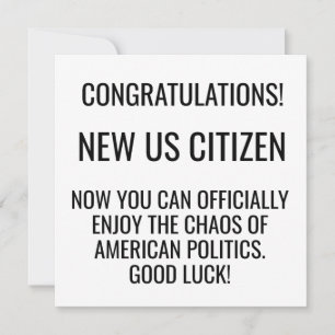 Neuer US-amerikanischer Staatsbürger Naturalisieru Feiertagskarte