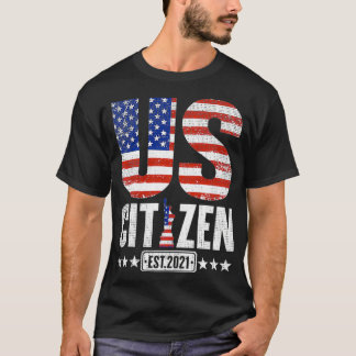 Neuer US-Bürger 2021 mit Proud Patriotic USA Ameri T-Shirt