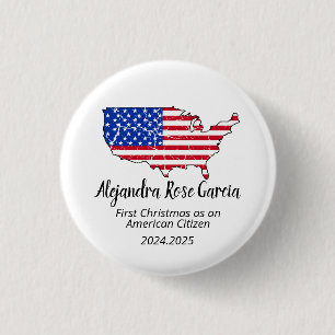 Neuer US-Bürger – American Map Citizenship Day Button
