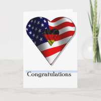 Neuer US-Bürger aus Deutschland Glückwunschkarte