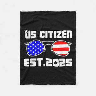 Neuer US-Bürger Est 2025 Amerikanischer Einwandere Fleecedecke